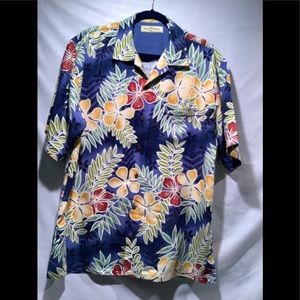 Tommy Bahama, size M, 100% silk, Blue